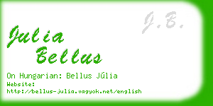 julia bellus business card
